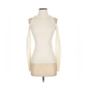 White House Black Market Off-Shoulder Cream Sweater